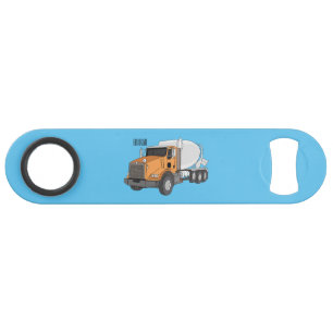 Concrete cement mixing truck cartoon illustration