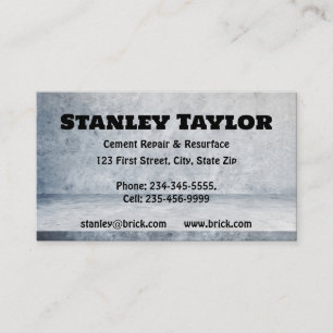 Concrete & Cement Solutions Custom Business Card