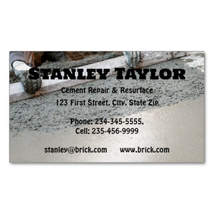 Concrete & Cement Solutions Custom  Magnetic Business Card