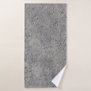 Concrete cement wall gray texture bath towel