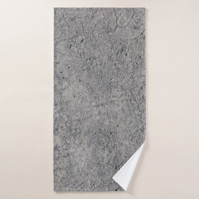Concrete cement wall gray texture bath towel (Bath Towel)