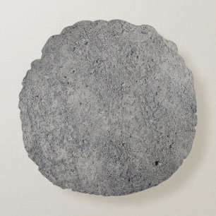 Concrete cement wall grey texture round cushion