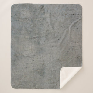 Concrete cement wall grey texture sherpa blanket