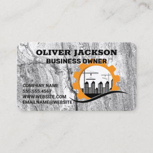 Concrete   Construction   General Contractor Business Card