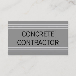 Concrete Contractor Business Card