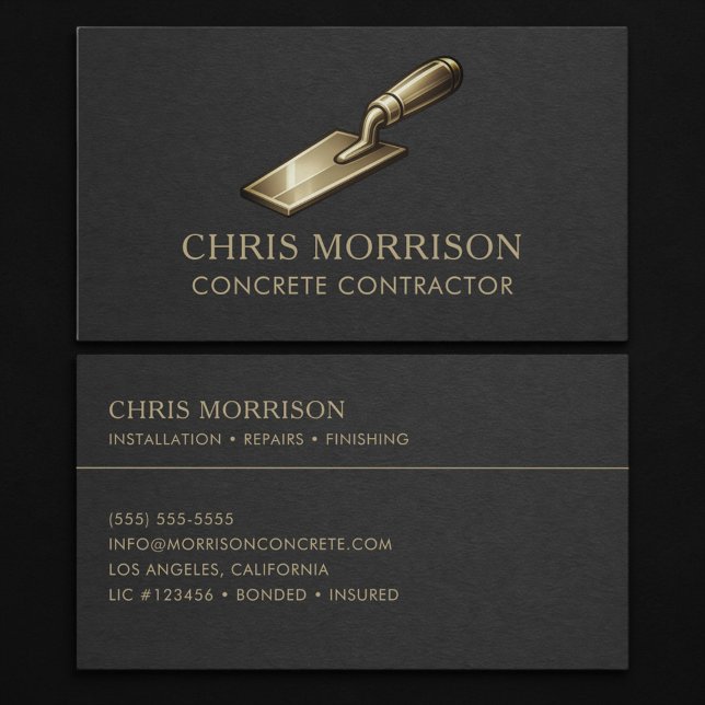 Concrete Contractor Professional Business Card (Creator Uploaded)