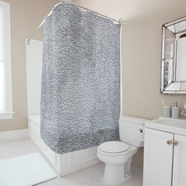 Concrete dark grey Stone Wall Texture Pattern Shower Curtain (In Situ)