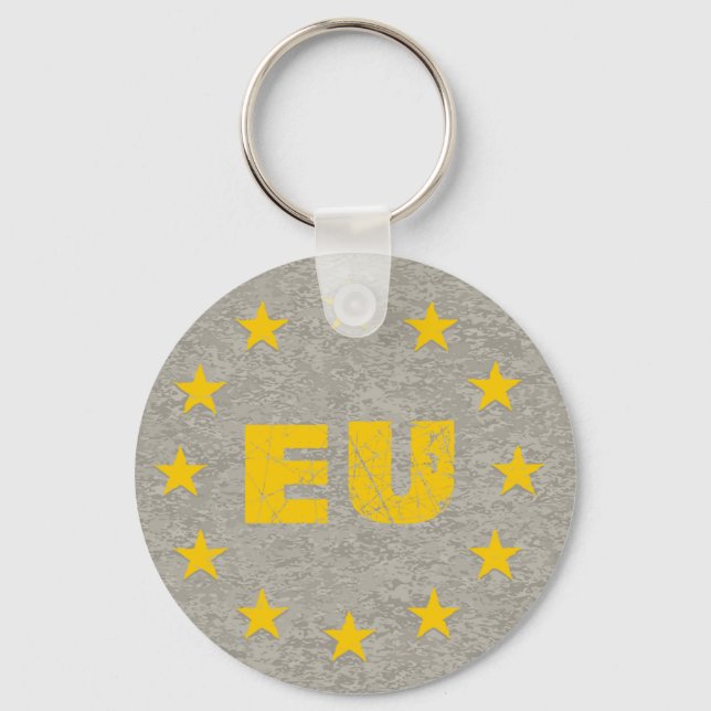 Concrete EU Flag Key Ring (Front)
