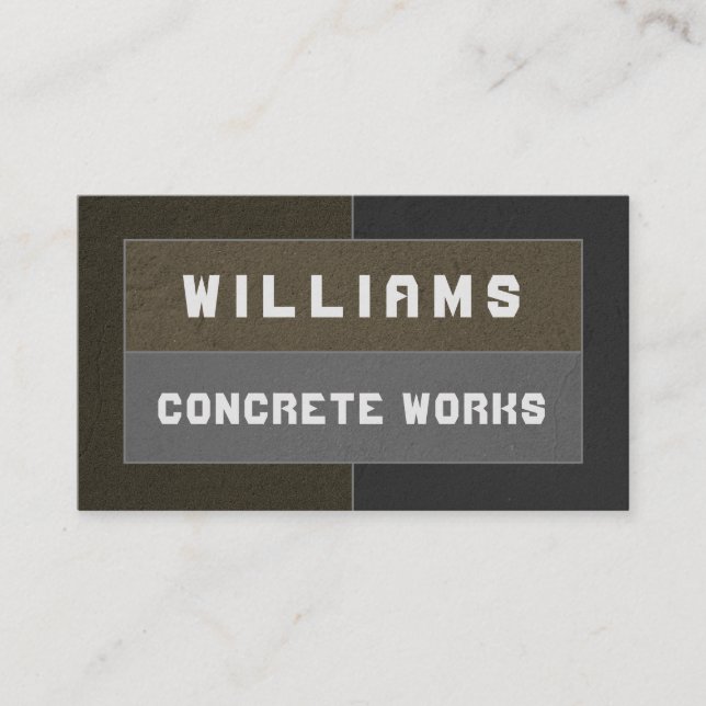 Concrete faux texture  business card (Front)