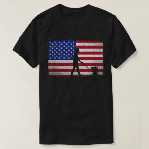 Concrete Finisher American Flag Patriotic  T-Shirt