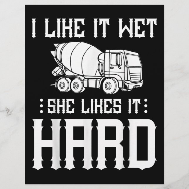 Concrete Finisher Worker Cement Mixer Truck Driver Flyer (Front)