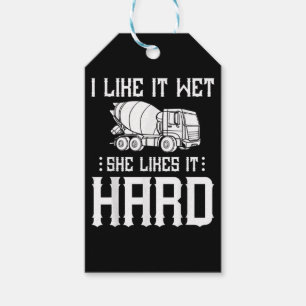 Concrete Finisher Worker Cement Mixer Truck Driver Gift Tags