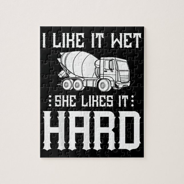 Concrete Finisher Worker Cement Mixer Truck Driver Jigsaw Puzzle (Vertical)