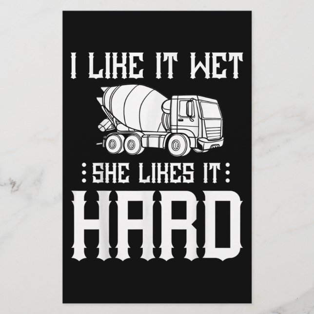 Concrete Finisher Worker Cement Mixer Truck Driver Stationery (Front)