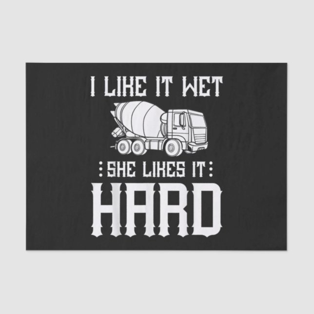 Concrete Finisher Worker Cement Mixer Truck Driver Tissue Paper (Front)