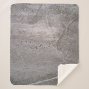 Concrete grey gray wall plaster sherpa blanket