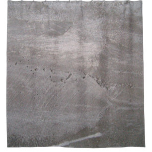 Concrete grey gray wall plaster shower curtain