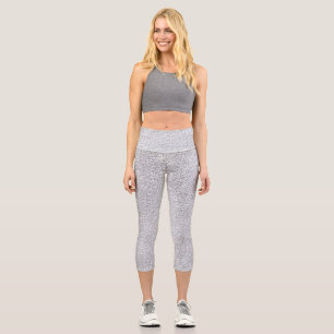 Concrete grey Stone Wall Texture Pattern Capri Leggings