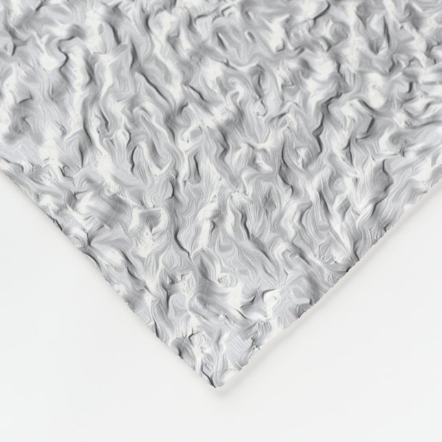 Concrete grey Stone Wall Texture Pattern Fleece Blanket (Corner)