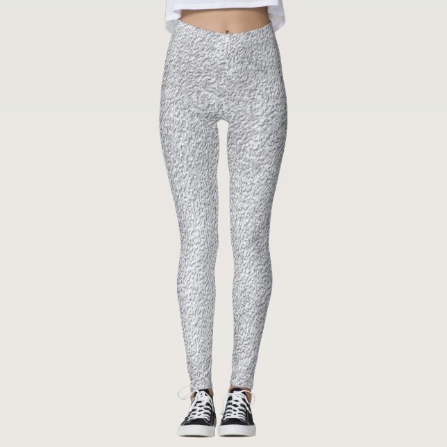 Concrete grey Stone Wall Texture Pattern Leggings (Front)