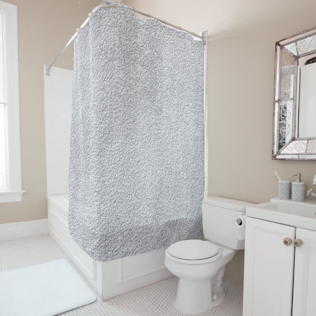 Concrete grey Stone Wall Texture Pattern Shower Curtain (In Situ)