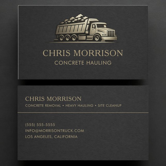 Concrete Hauling Services Professional Business Card (Creator Uploaded)