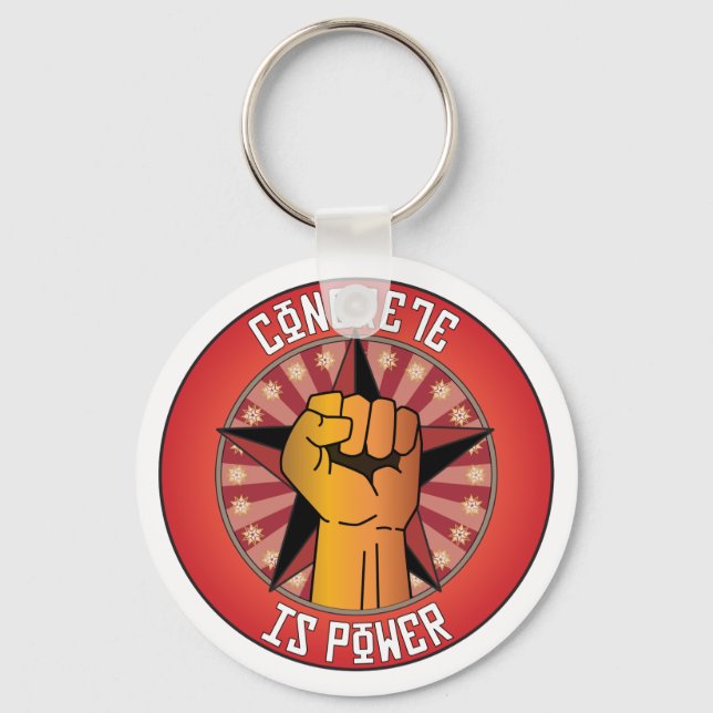 Concrete Is Power Key Ring (Front)