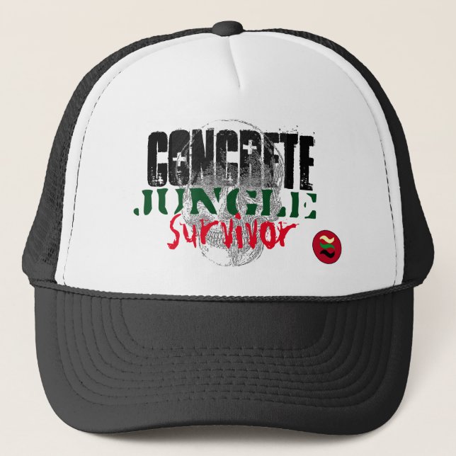 concrete jungle survivor trucker hat (Front)