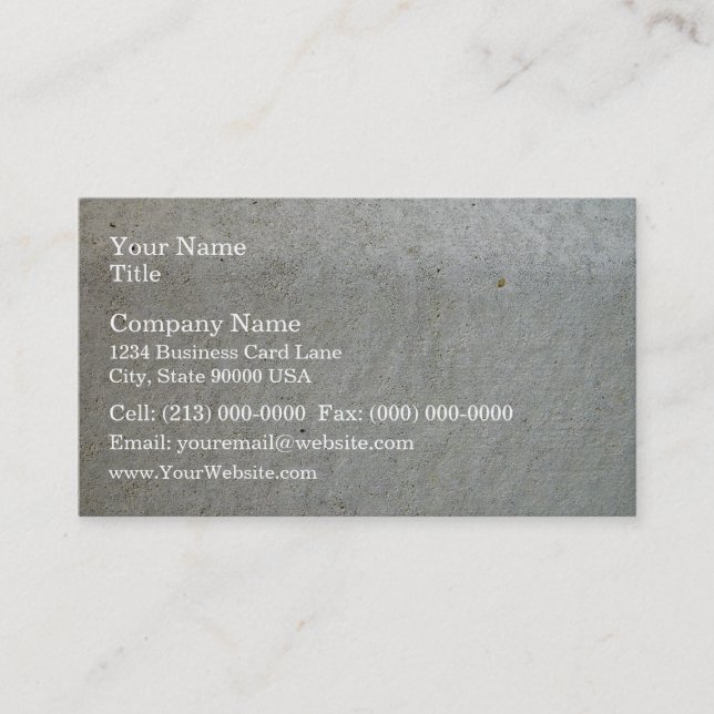 Concrete kerbing business card (Front)