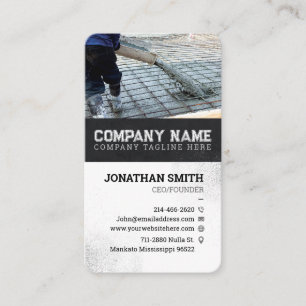Concrete laying, Construction, Concrete Business C Card