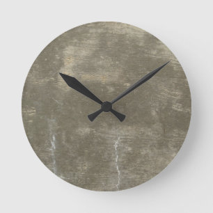 Concrete Look Round Clock