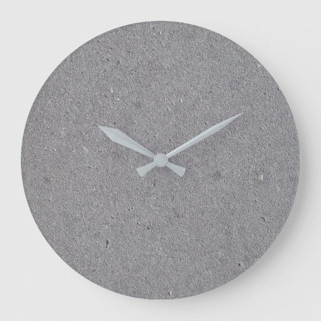 Concrete Look Round (Large) Wall Clock (Front)
