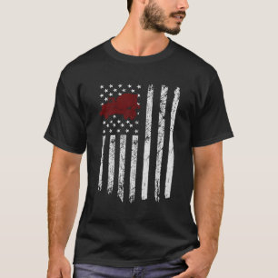 Concrete Mixer American Flag Patriotic Cet Truck D T-Shirt