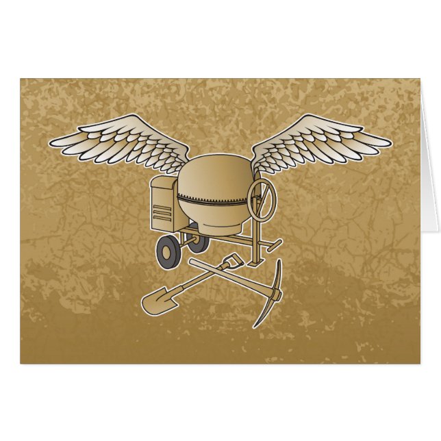 Concrete mixer beige (Front Horizontal)