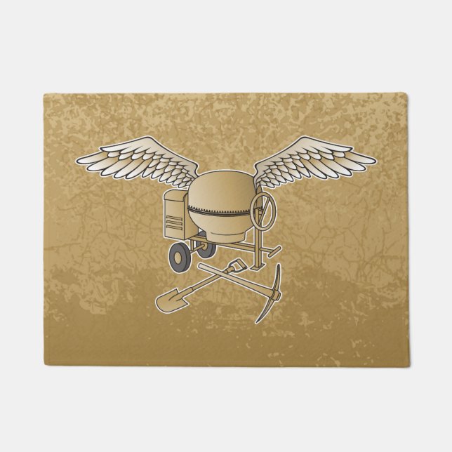 Concrete mixer beige doormat (Front)