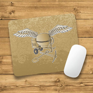 Concrete mixer beige mouse pad