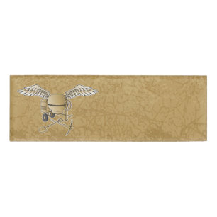 Concrete mixer beige name tag