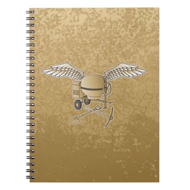 Concrete mixer beige notebook (Front)