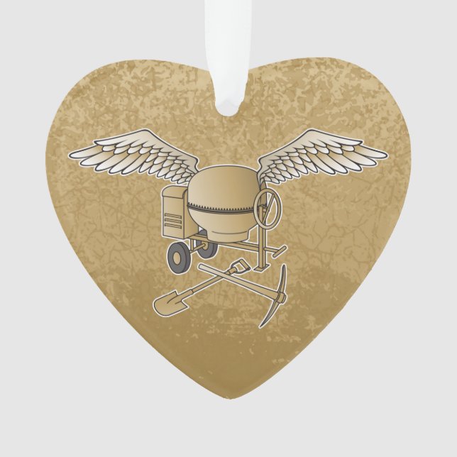 Concrete mixer beige ornament (Front)