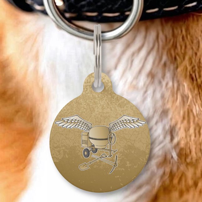 Concrete mixer beige pet tag (Creator Uploaded)