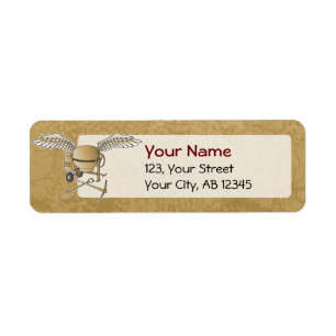 Concrete mixer beige return address label