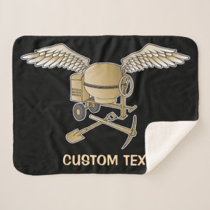Concrete mixer beige sherpa blanket