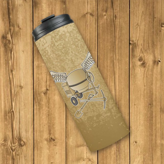 Concrete mixer beige thermal tumbler (Creator Uploaded)