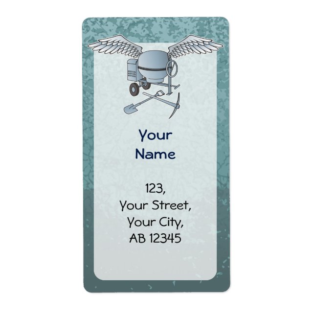 Concrete mixer blue-grey (Front)