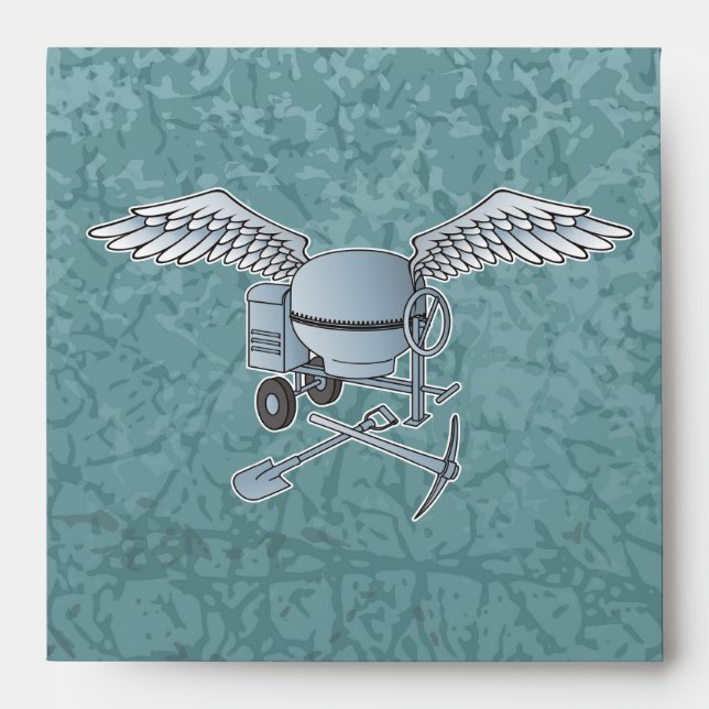 Concrete mixer blue-grey envelopes (Front)