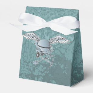 Concrete mixer blue-grey favour box