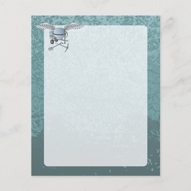 Concrete mixer blue-grey flyer (Front)