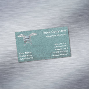 Concrete mixer blue-grey 	Magnetic business card