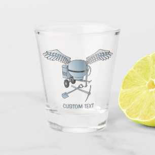 Concrete Mixer Blue-Grey Shot Glass