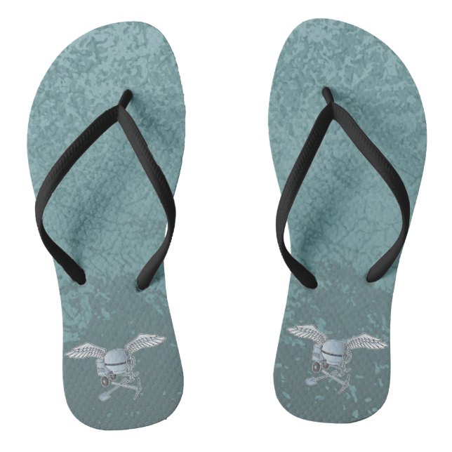 Concrete mixer blue-grey thongs (Footbed)